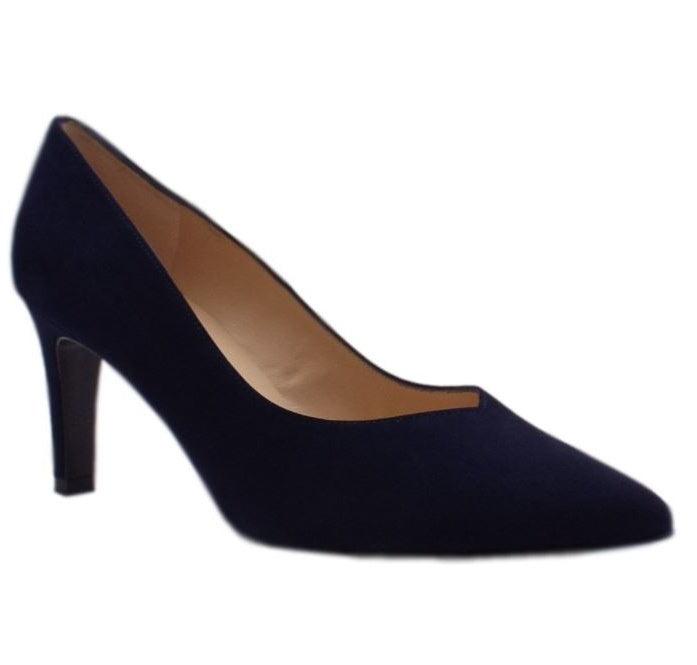 Buy PETER KAISER Navy suede court shoe Elfie online Fabucci