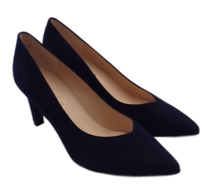 Buy PETER KAISER Navy suede court shoe Elfie online Fabucci