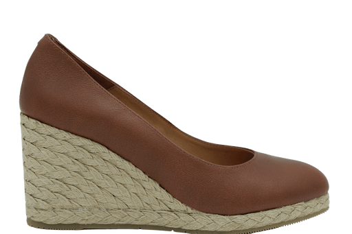 PINAZ Tan wedge Espadrille Shoe - Fabucci Shoes