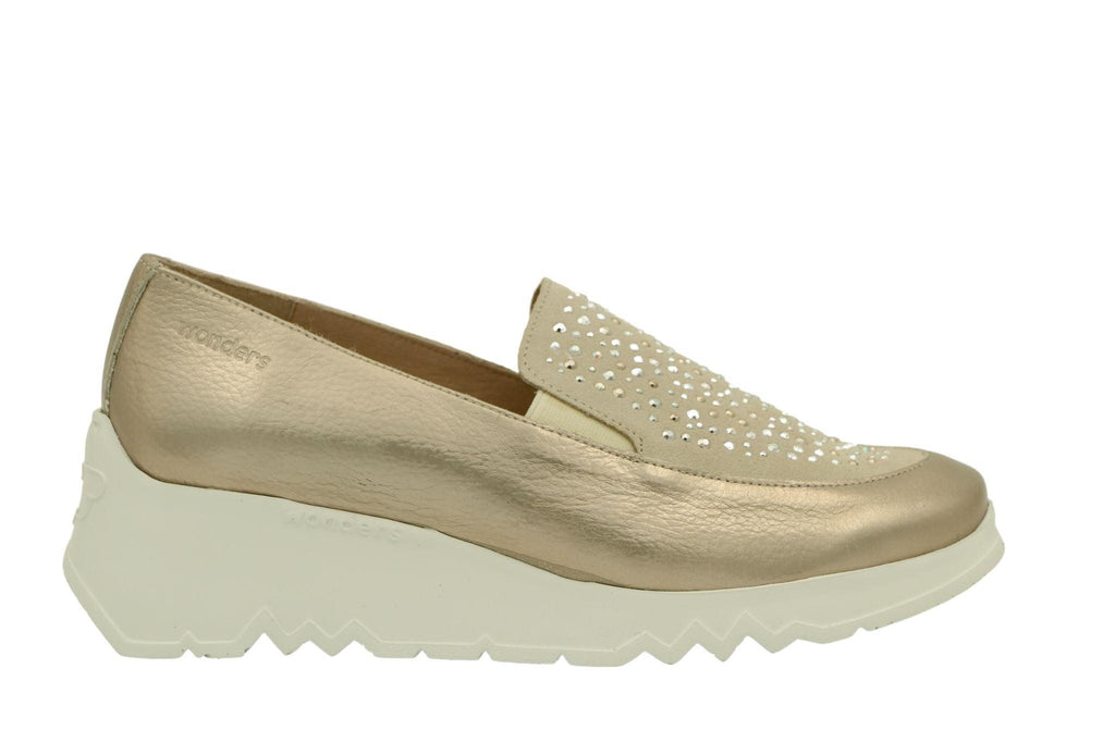 WONDERS-Gold-Wedge-Loafer-E-6722
